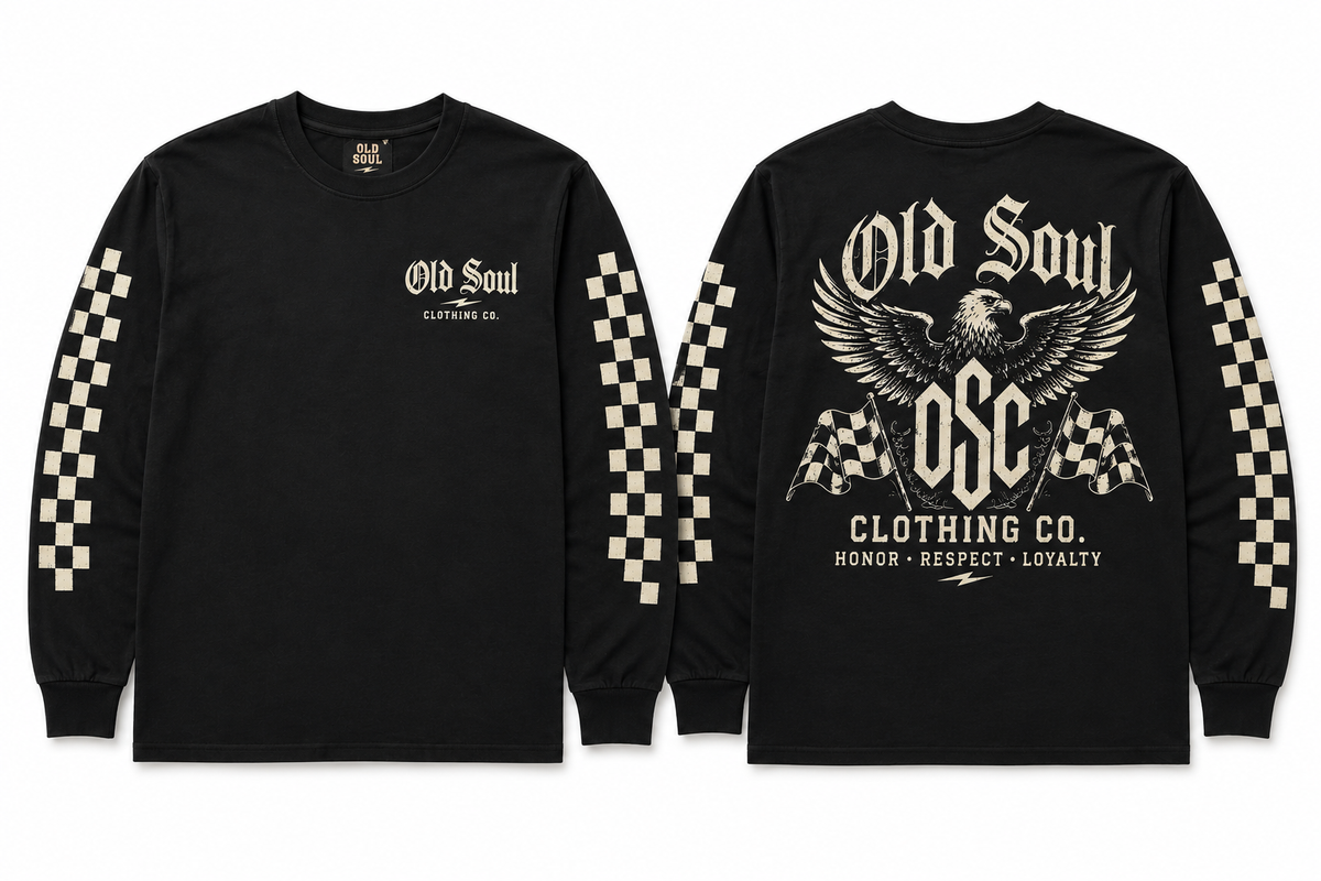 Old Soul Vintage Checkered Long-Sleeve
