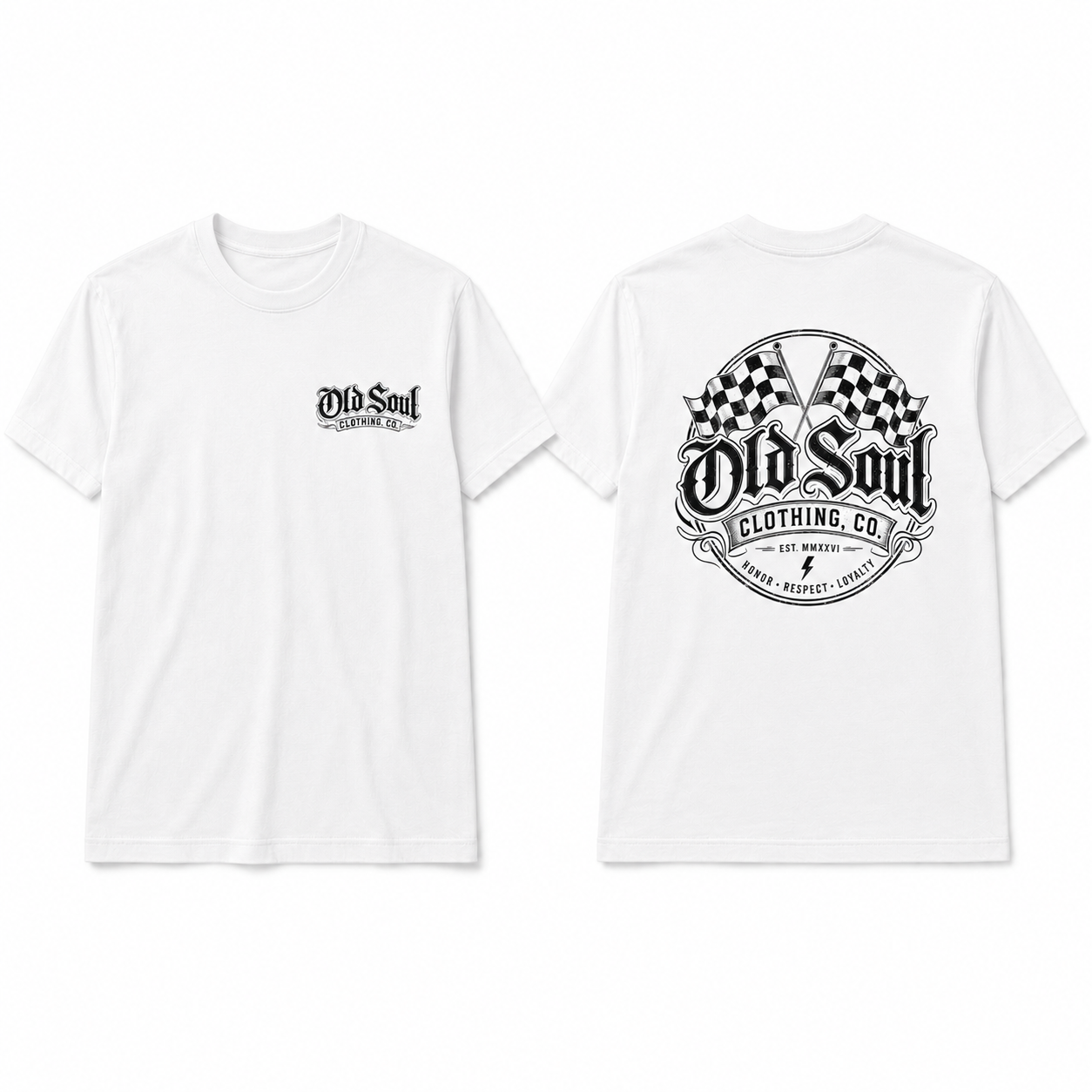 Old Soul Checkered Flag Tee 🏁