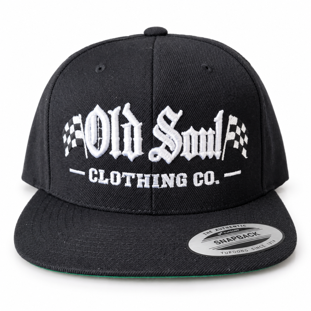 🏁 Old Soul Checkered Flag SnapBack