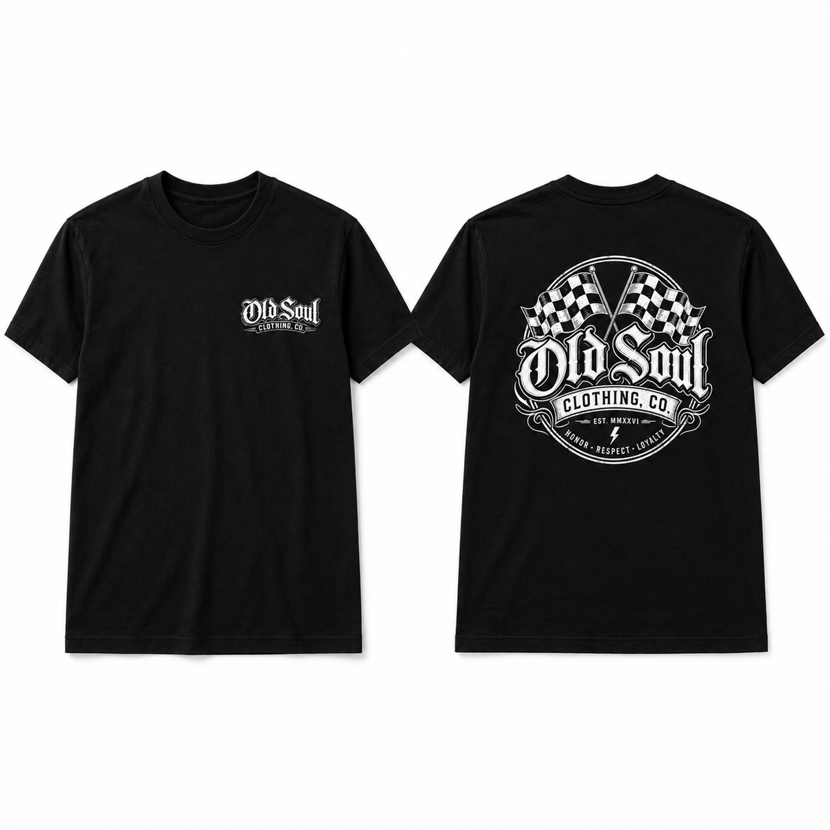 Old Soul Checkered Flag Tee 🏁