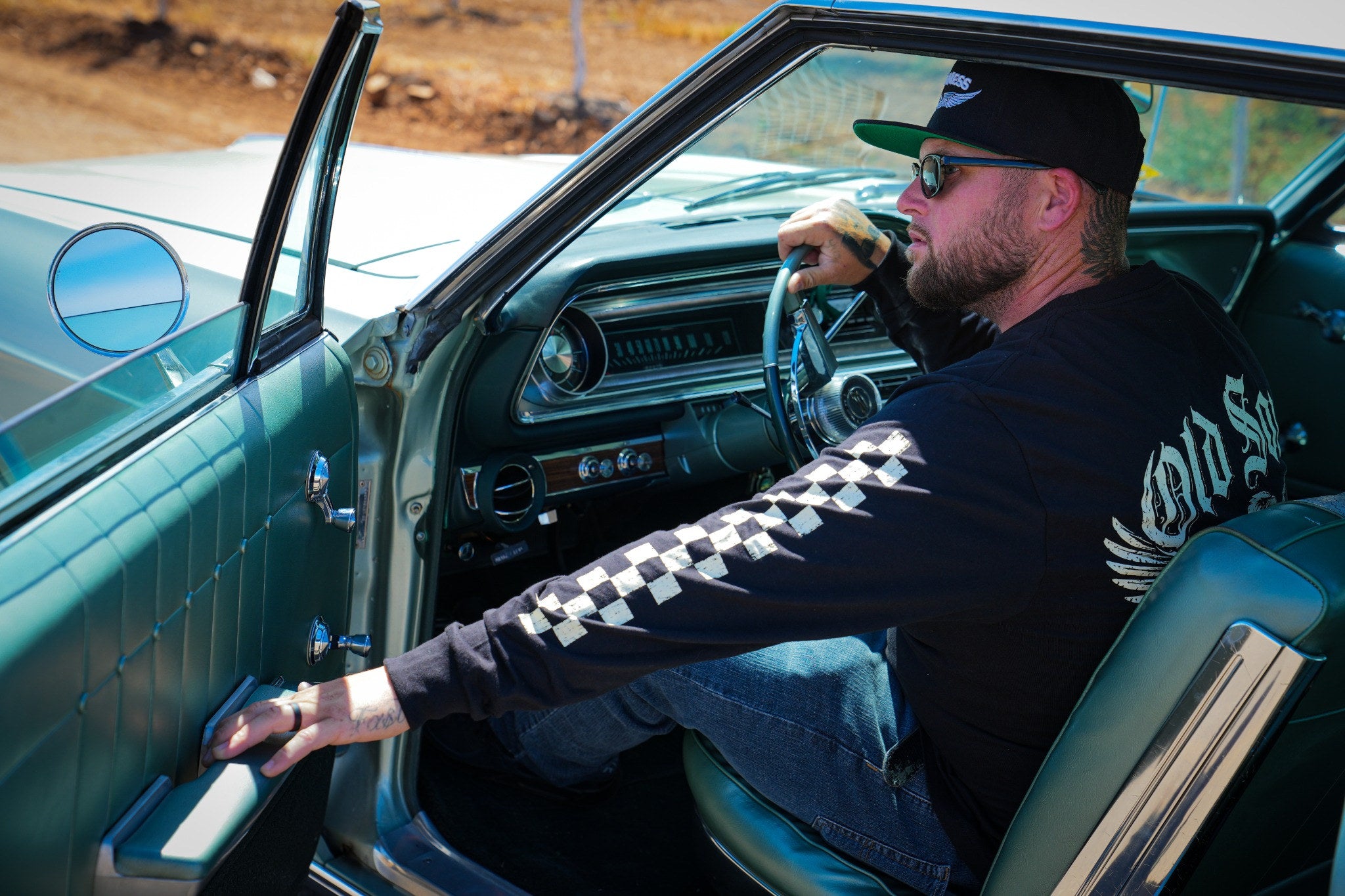 Old Soul Vintage Checkered Long-Sleeve