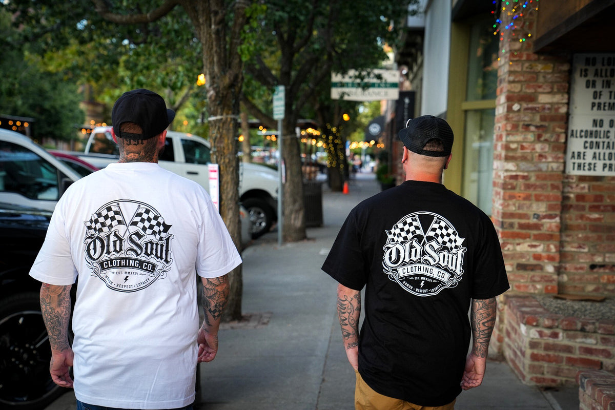 Old Soul Checkered Flag Tee 🏁