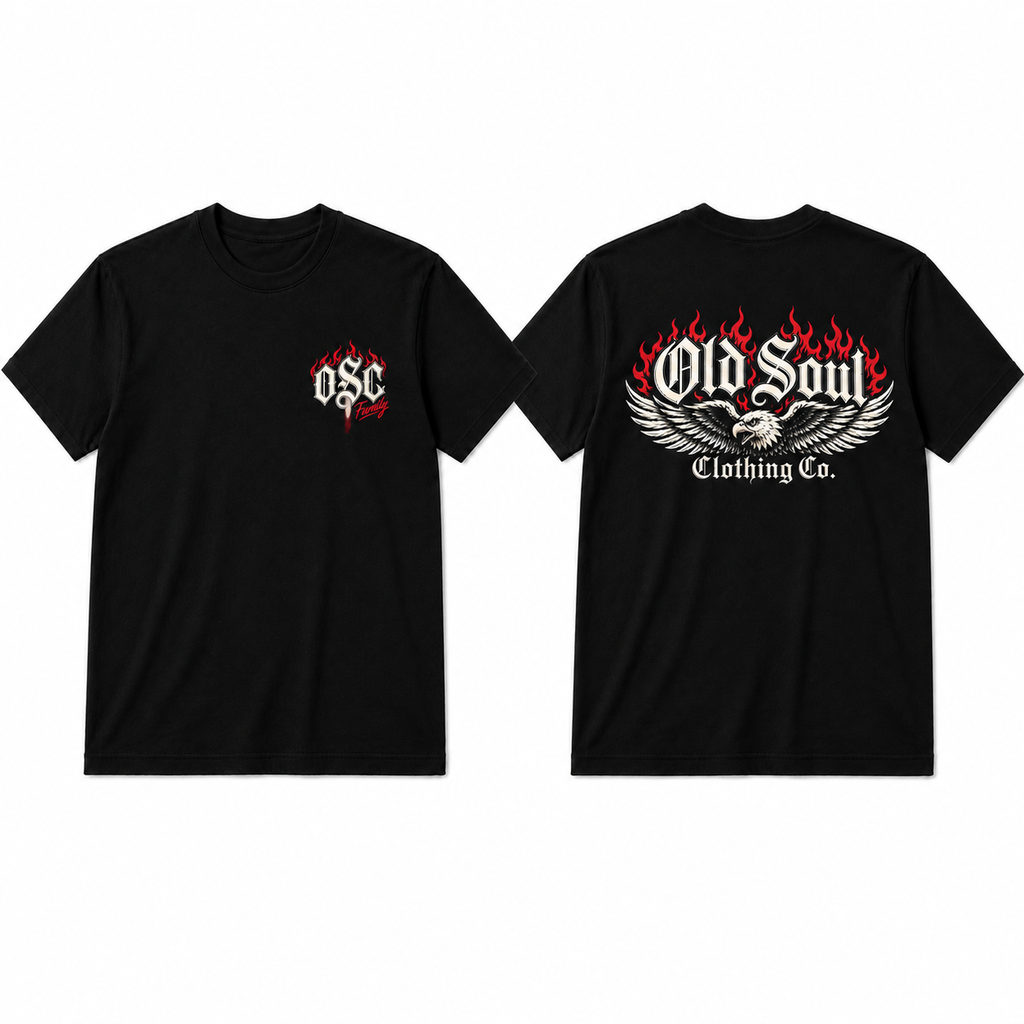 Old Soul Eagle Flame Tee🦅🔥